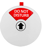 Privacy Sign, Do Not Disturb Sign, Out of Office Sign, Please Knock Sign, In a Meeting Sign, Office Sign, Conference Sign for Offices, 5 Inch, White WP-01-B-02