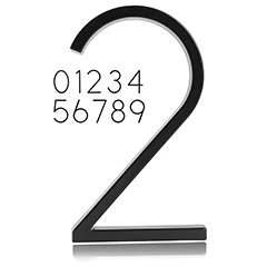  5 Inch Black Zinc Alloy House Number